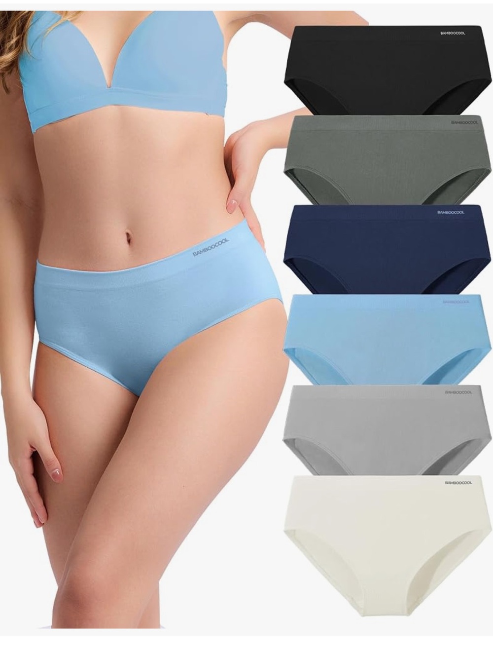 NEW - Women’s Bamboo Bikini Underwear - 5 Pairs